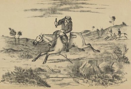 The Bushranger Pursued by E.C. May. May, E.C. (Edgar C.), 1867-1920.